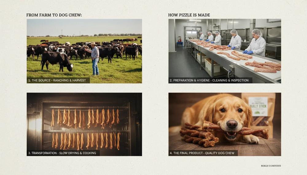 How Pizzle Is Made: From Farm to Dog Chew