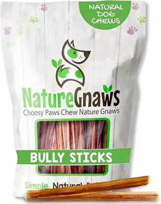 Nature Gnaws Extra Thin Bully Sticks for Small Dogs 5-6